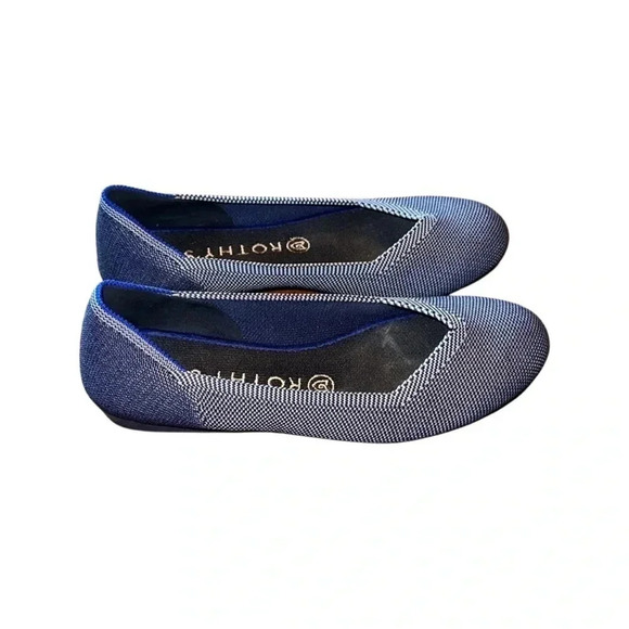 Rothy's the Flat Blue White Flats Size 7.5 - Picture 1 of 6